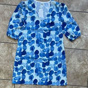 SHEIN blue polka dot dress